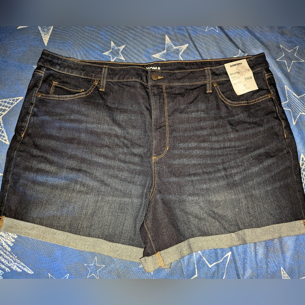 SONOMA High Rise Jean Shorts 24W NWT